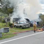 Firefighters battle weekend blaze in Barbour
